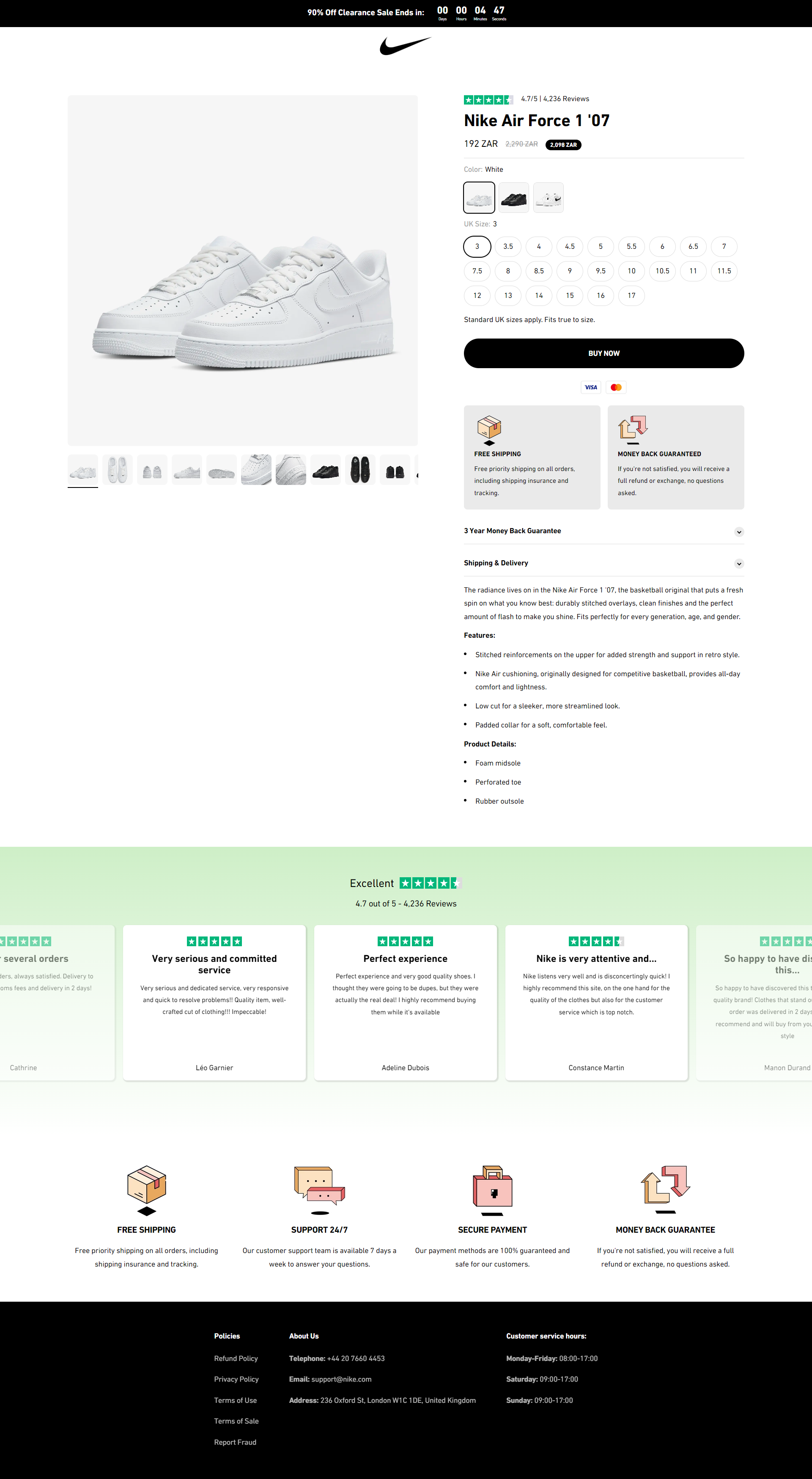 Nike Air Landing Page desktop screenshot